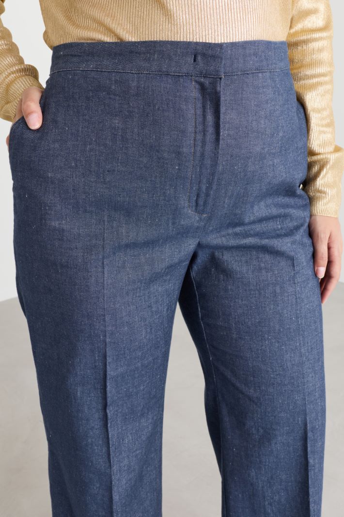 Pantalone effetto jeans - BLU - Intrend - 3