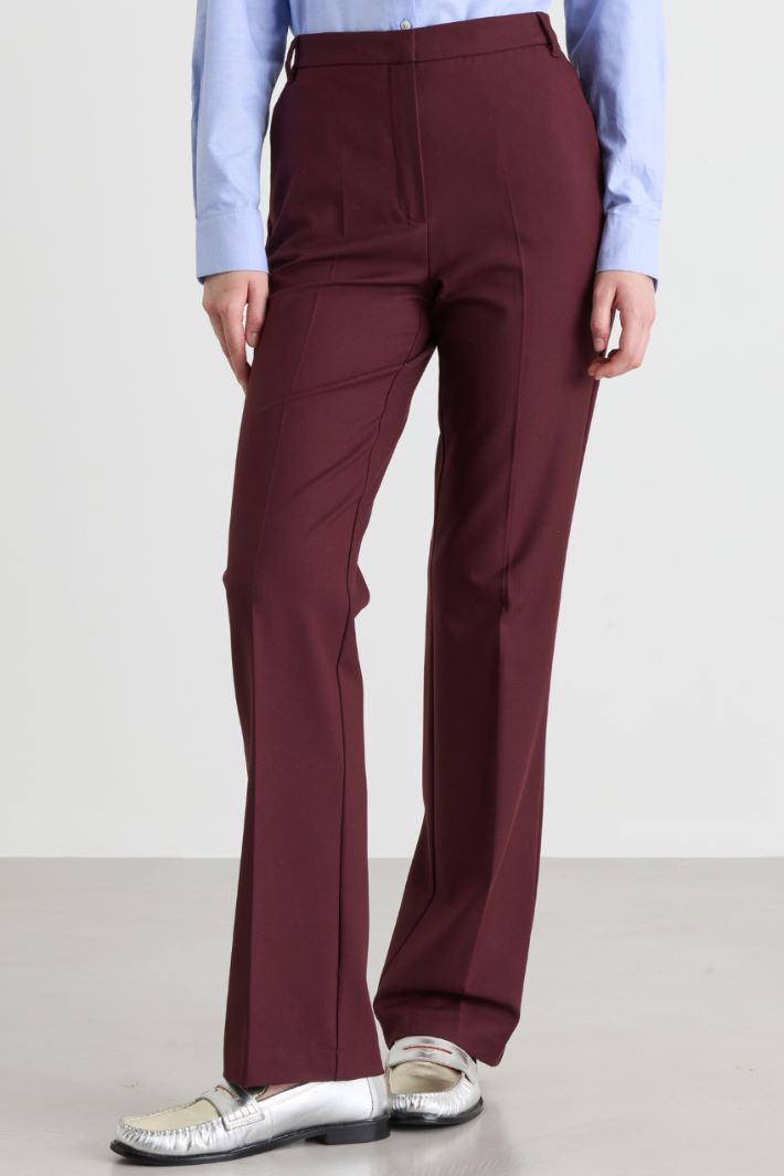 Stretch twill trousers - BORDEAUX - Intrend - 2