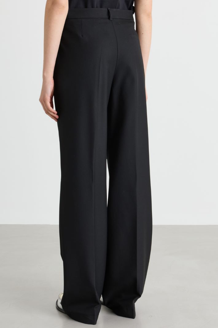 Stretch twill trousers - BLACK - Intrend - 4
