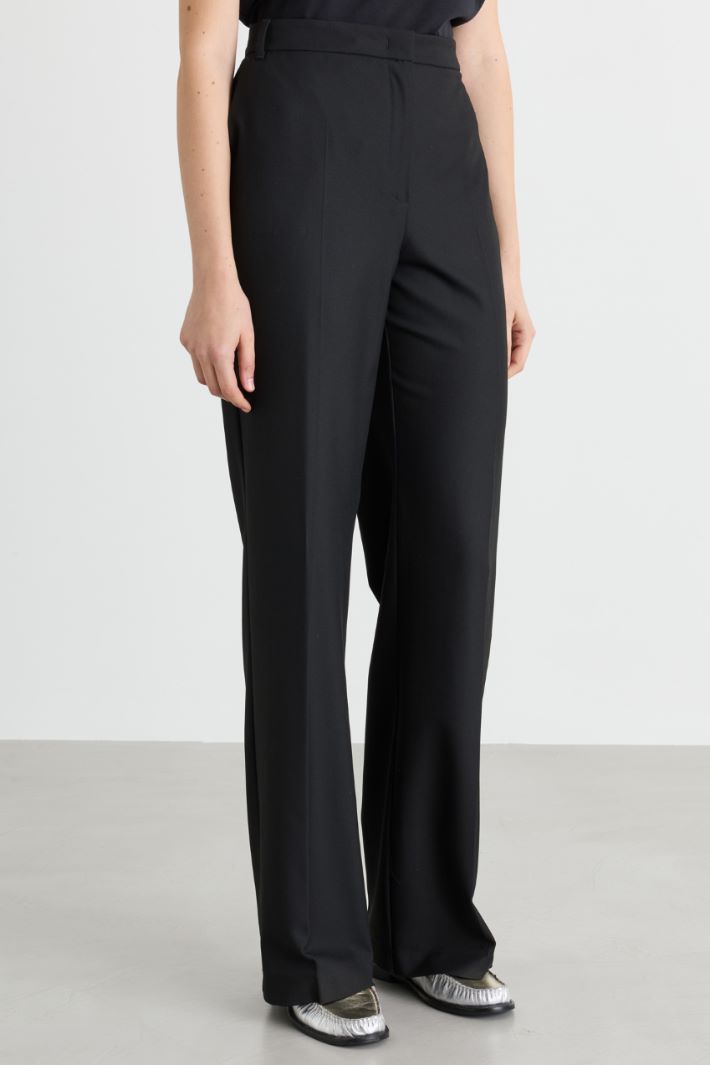 Stretch twill trousers - BLACK - Intrend - 2