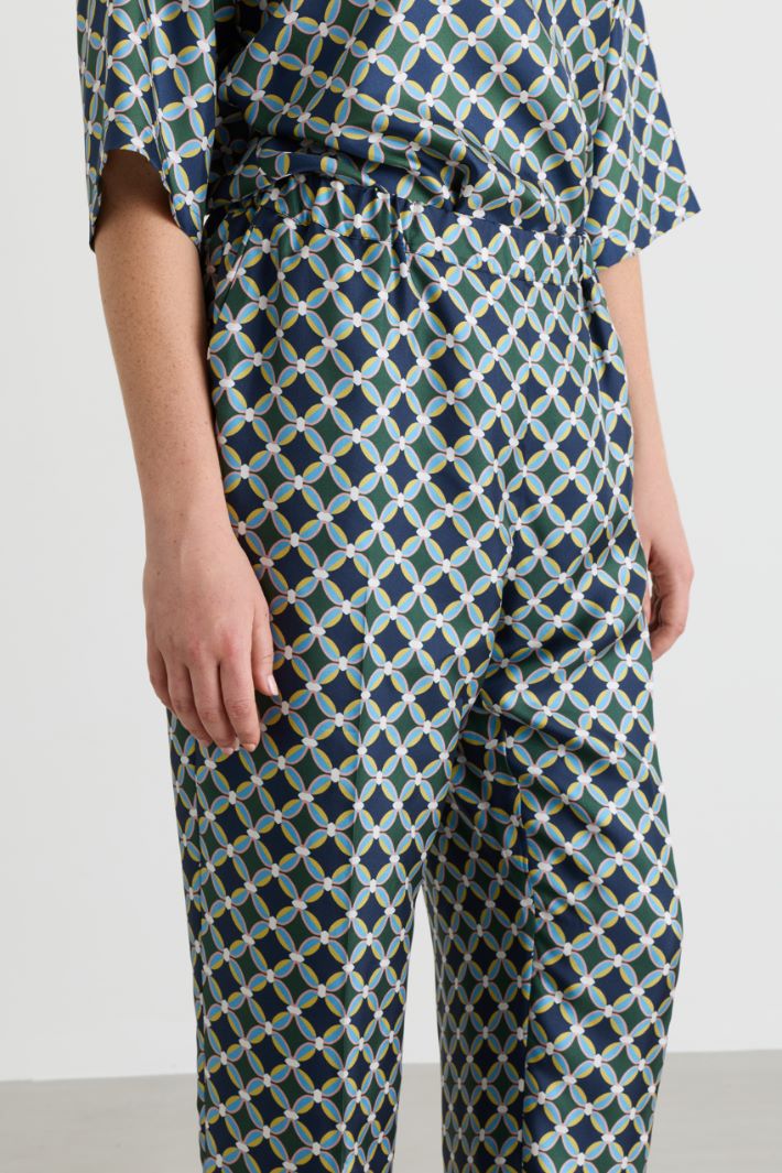 Pantalone in twill - BLU VERDE - Intrend - 3