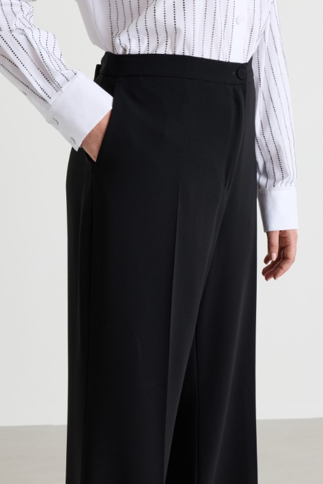 Pantalone flare in cady