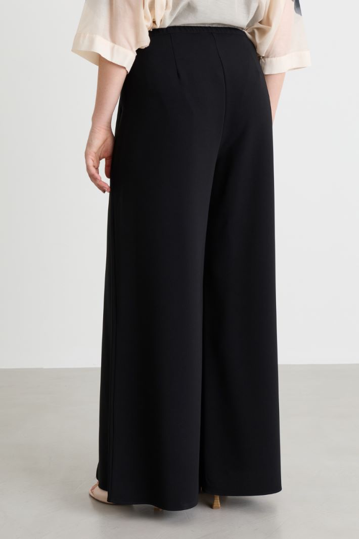 Pareo-style cady trousers - BLACK - Intrend - 4