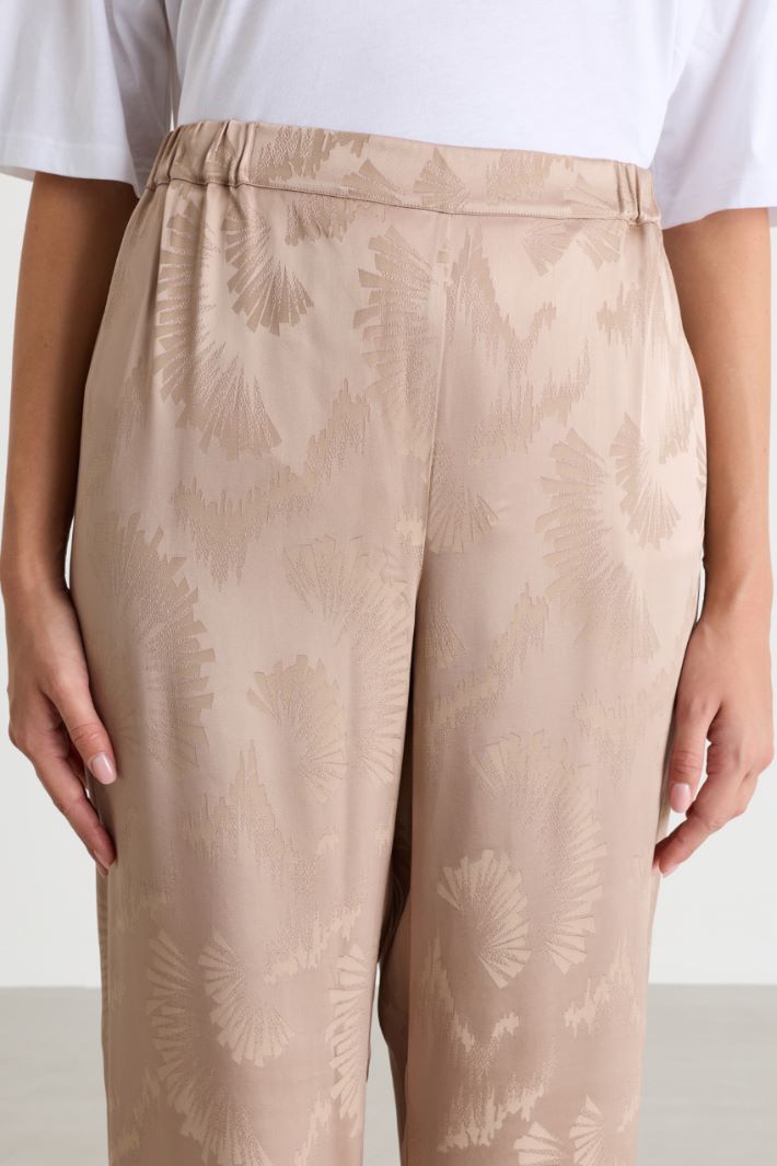 Lightweight cady trousers - BEIGE - Intrend - 3