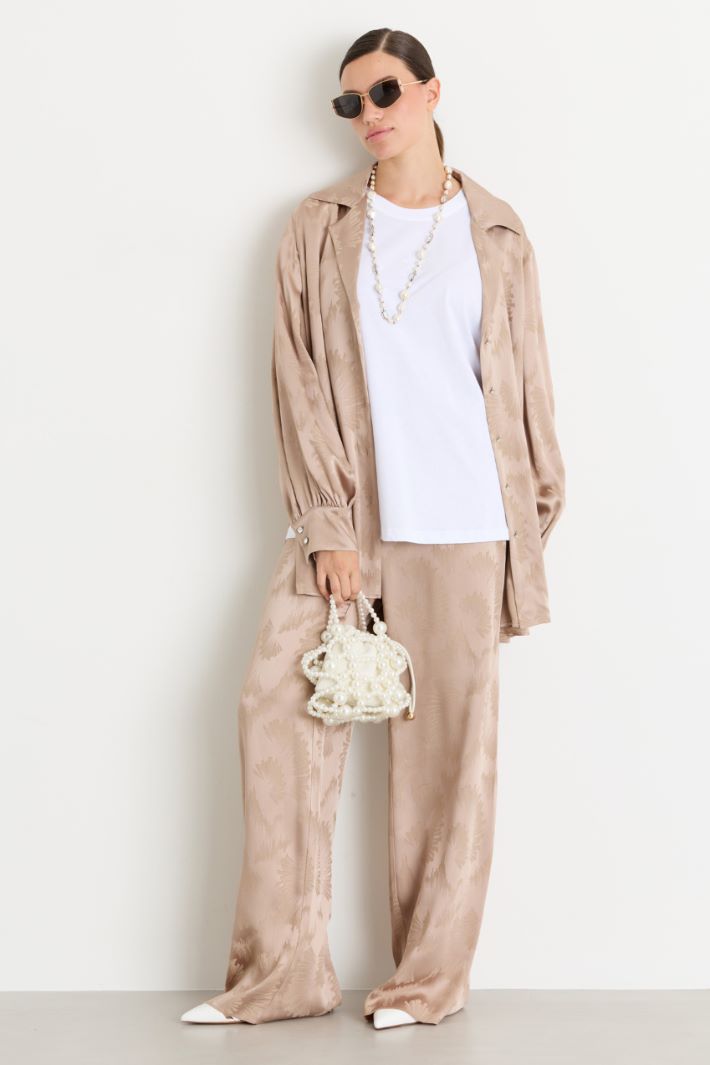 Lightweight cady trousers - BEIGE - Intrend