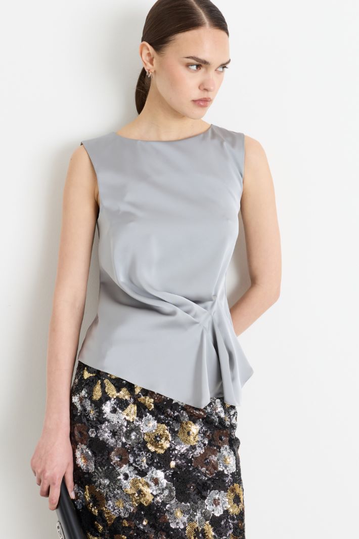 Top drappeggiato - GRIGIO - Intrend - 2