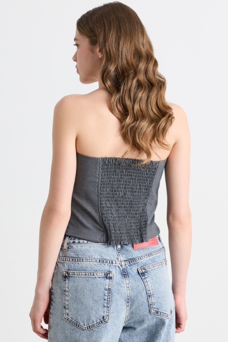 Top bustier con applique