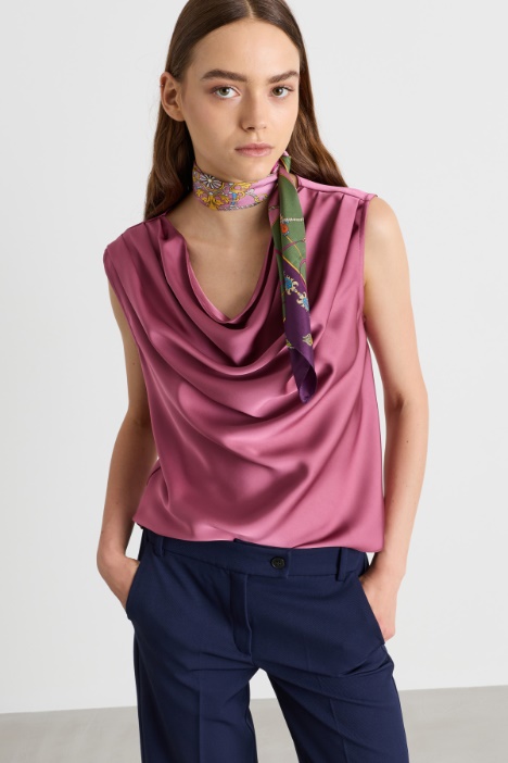 Top con collo drappeggiato - Intrend