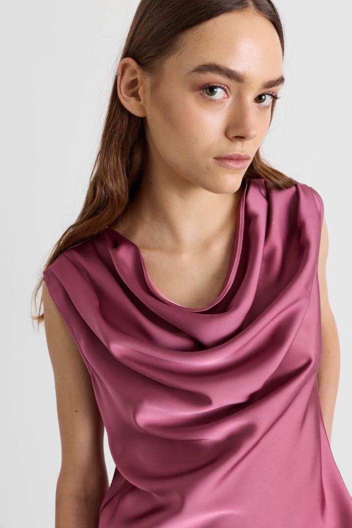 Top con collo drappeggiato - ROSA - Intrend - 3