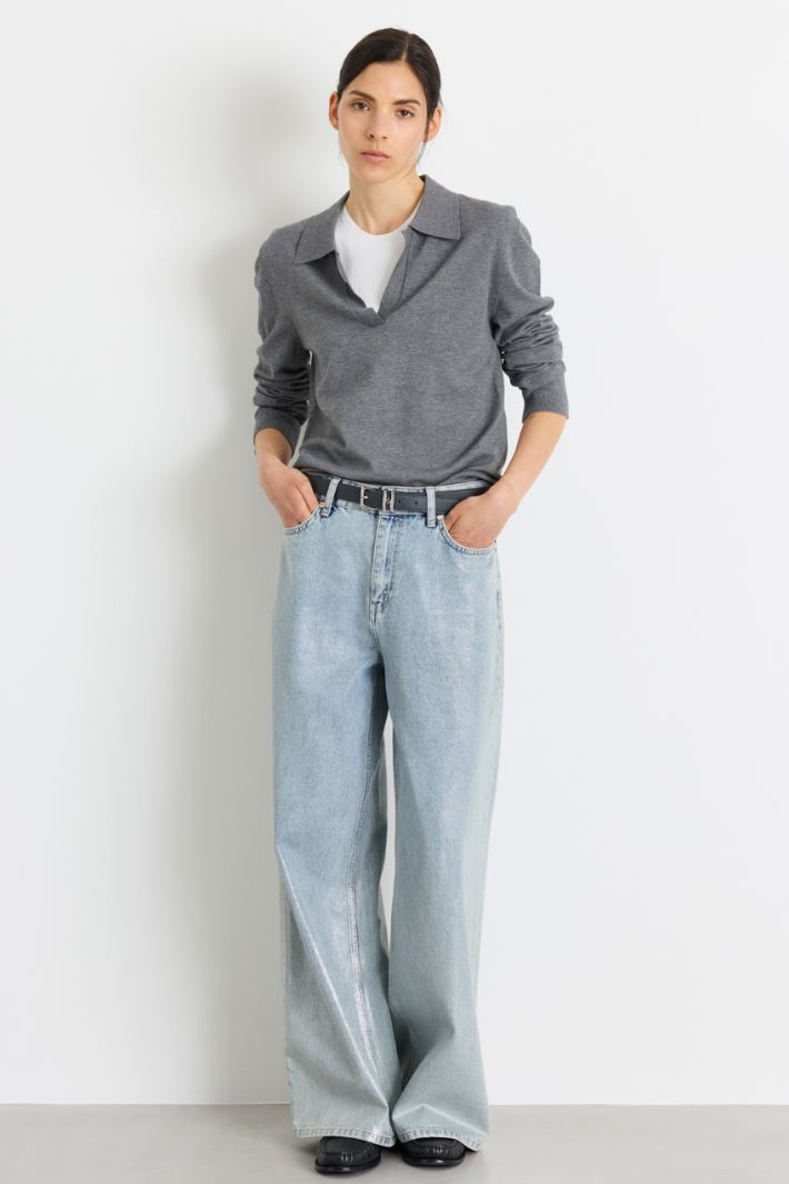 Wide-Leg Jeans - LIGHT BLUE - Intrend