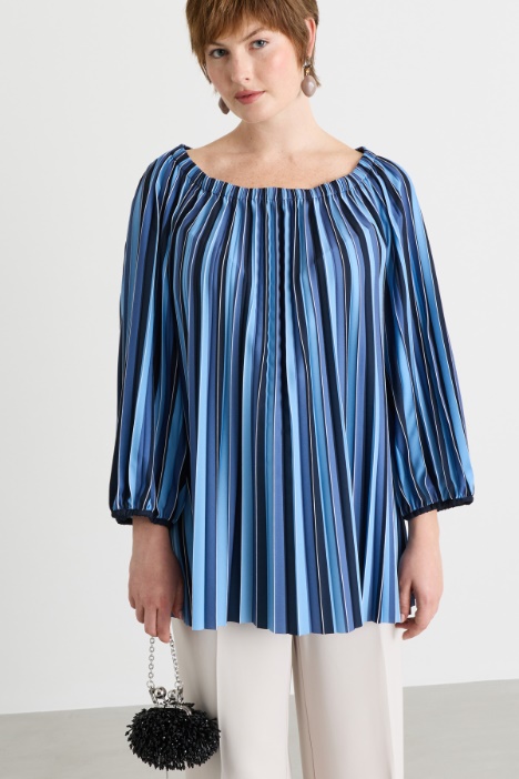 Casacca in crepe de chine plissé - Intrend