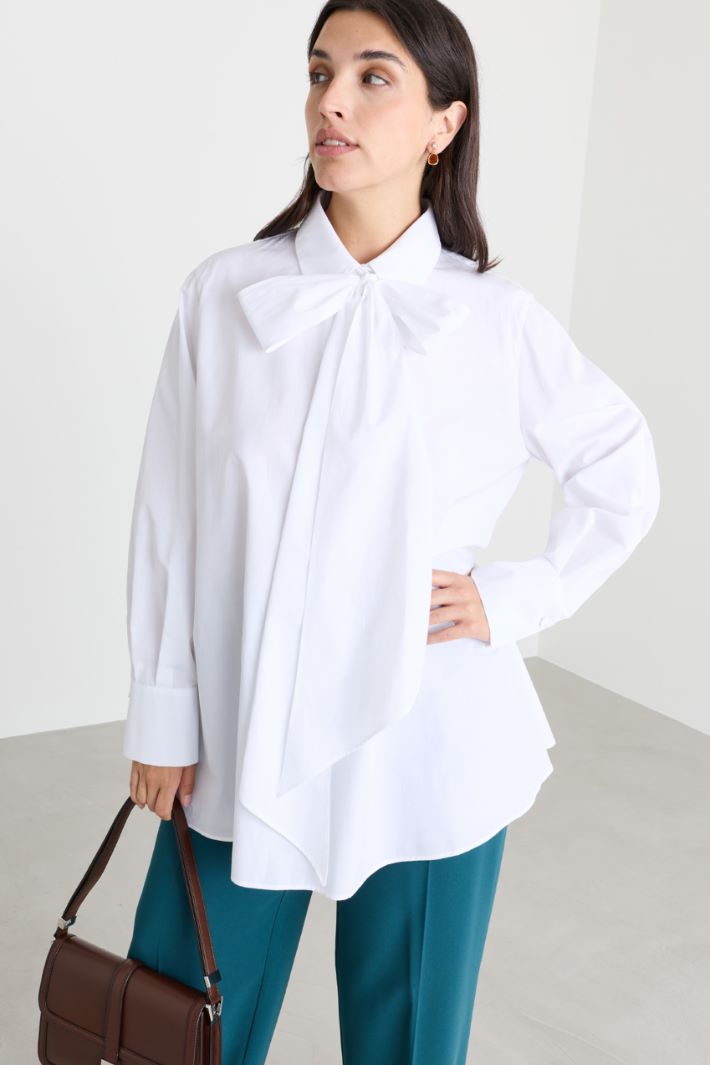 Casacca in popeline - BIANCO - Intrend - 2