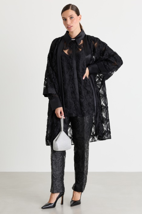 Casacca in tulle ricamato - Intrend