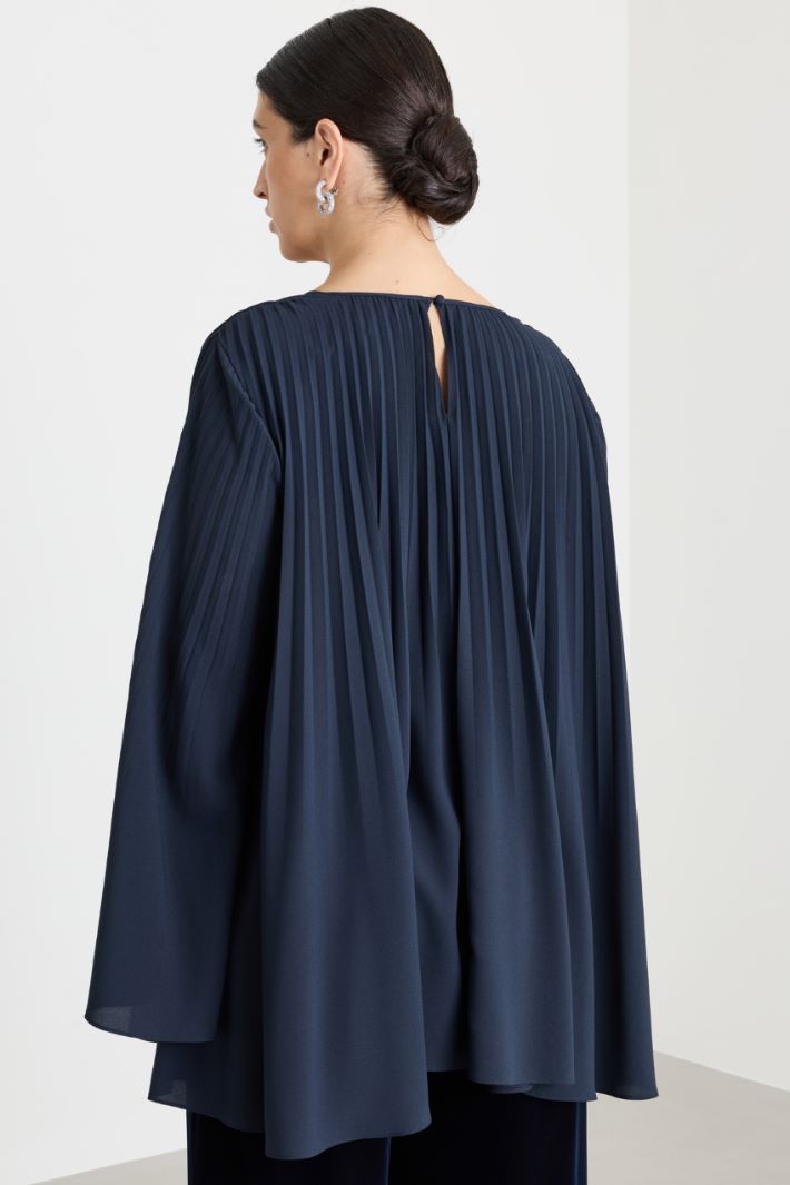 Casacca in crepe plissé - BLU - Intrend - 4