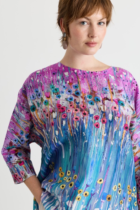 Blusa in habotai di seta