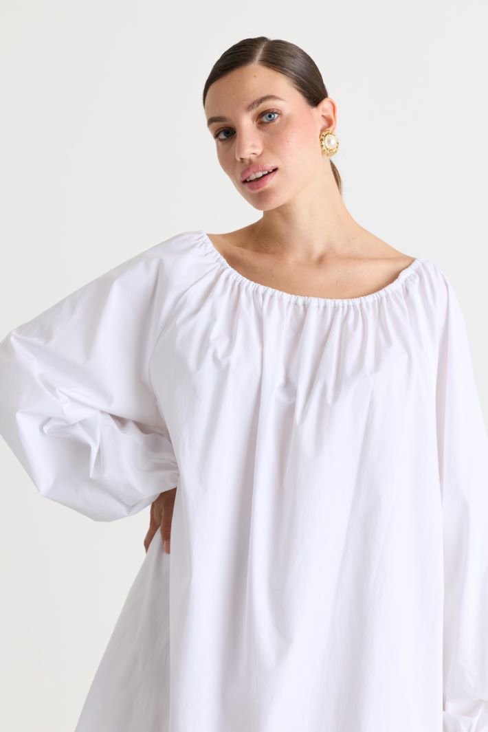 Poplin blouse - WHITE - Intrend - 2