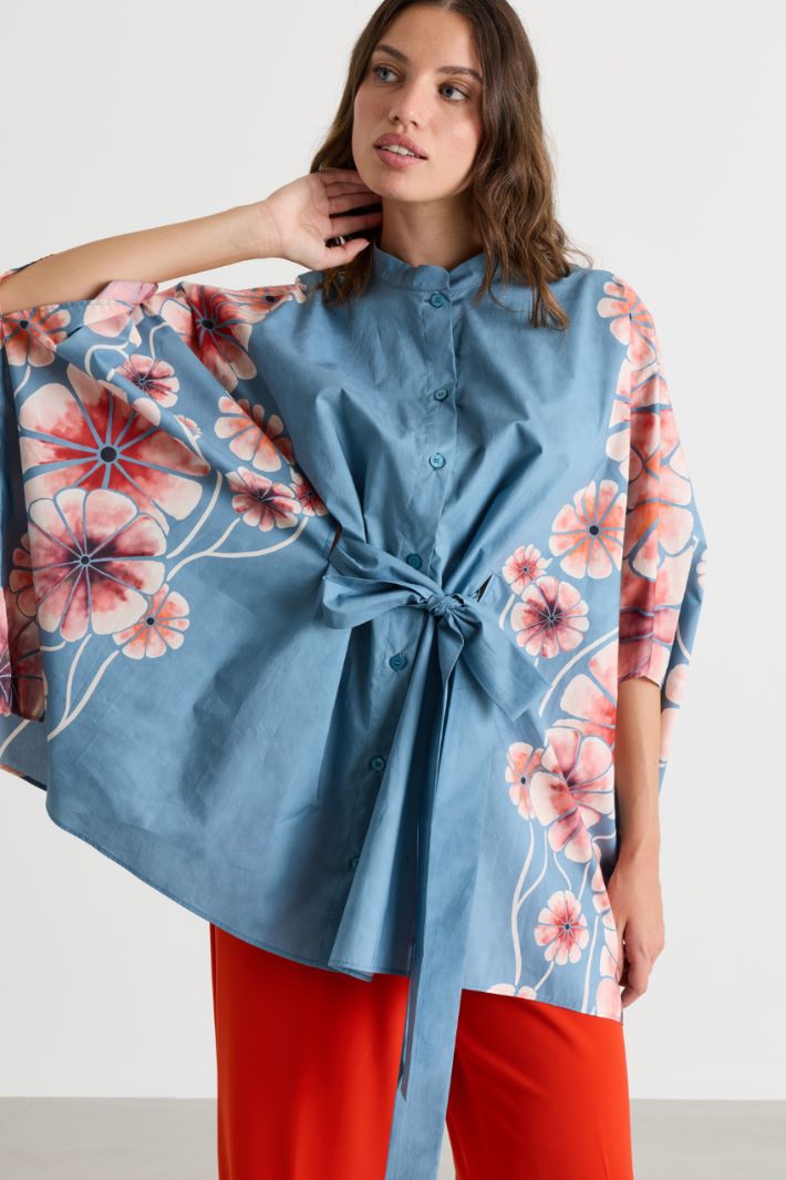 Belted Tunic - LIGHT BLUE PINK - Intrend - 2