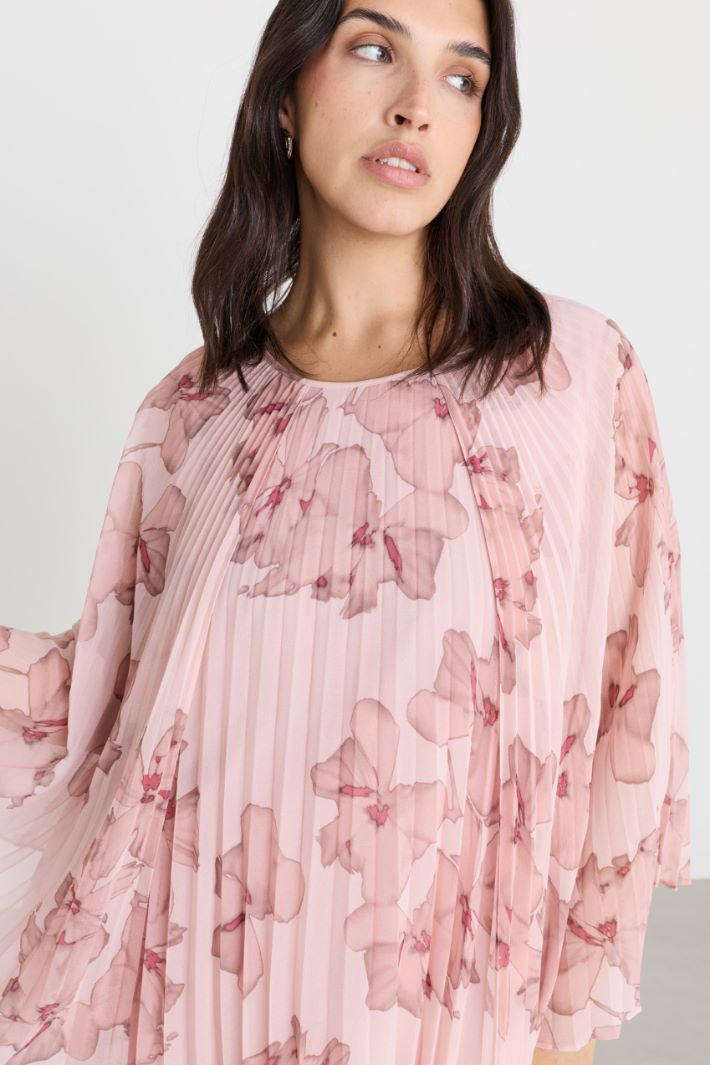 Casacca in georgette plissé - ROSA - Intrend - 3