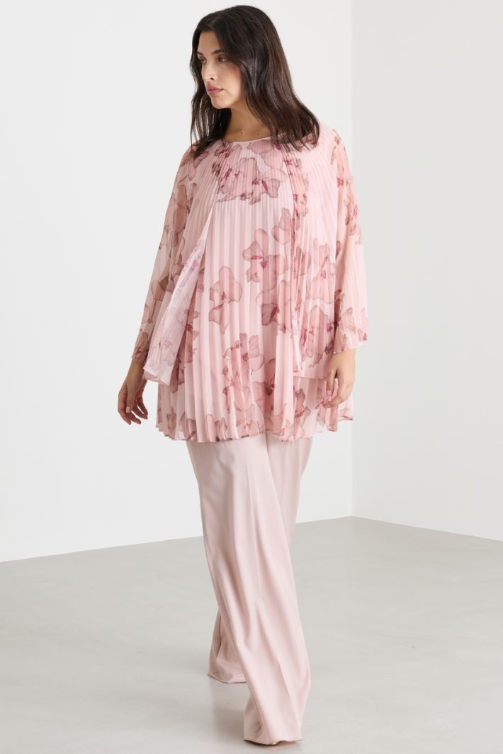 Casacca in georgette plissé - ROSA - Intrend
