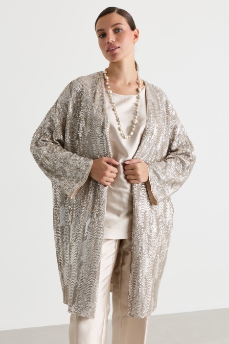Spolverino con paillettes - Intrend