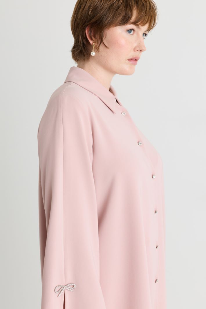 Casacca in cady con strass - ROSA - Intrend - 3