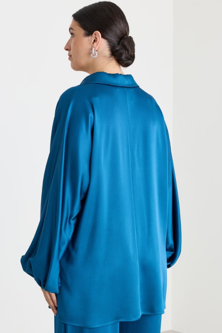 Casacca con bottoni gioiello - BLU - Intrend - 4