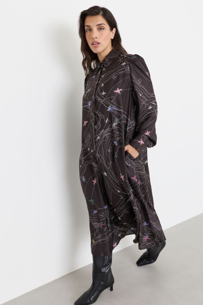 Twill shirt dress - BLUE - Intrend - 2
