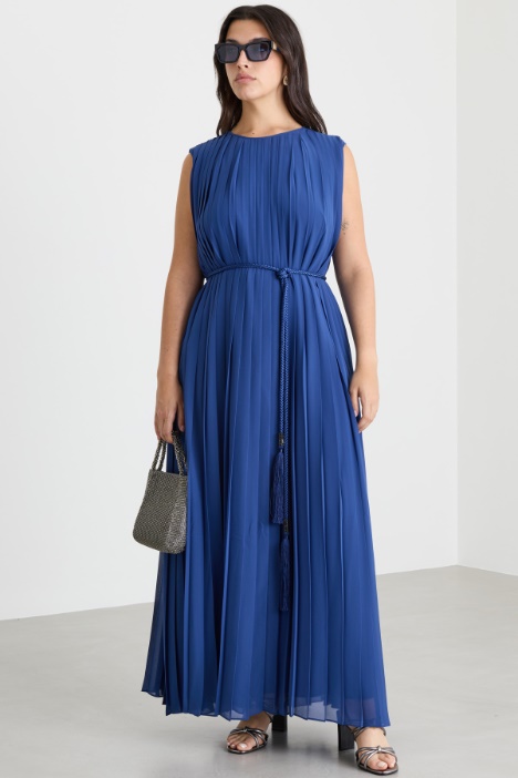 Pleated georgette dress - Intrend
