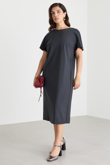 Wool canvas dress - Intrend
