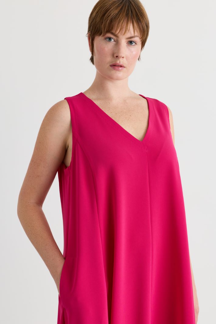 A-line cady dress - PINK - Intrend - 3