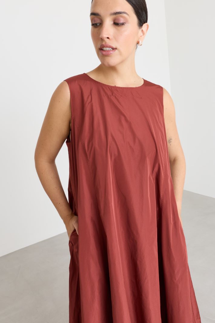Taffeta dress - RED - Intrend - 3