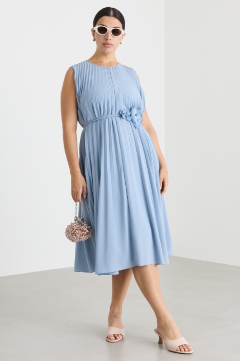 Pleated crepe dress - Intrend