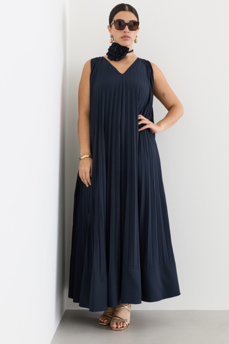 Plissé crepe dress - Intrend