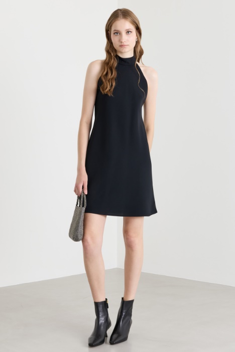Crêpe Halterneck Dress - Intrend
