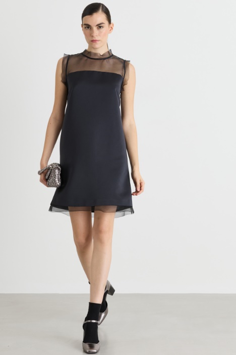 A-line dress with organza insert - Intrend