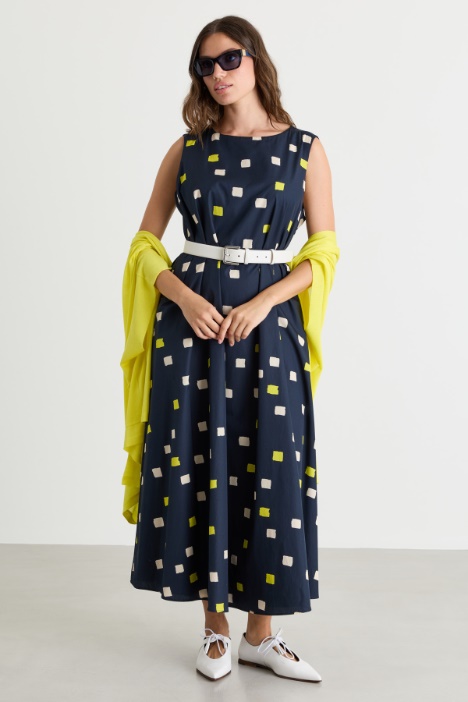 Printed poplin dress - Intrend