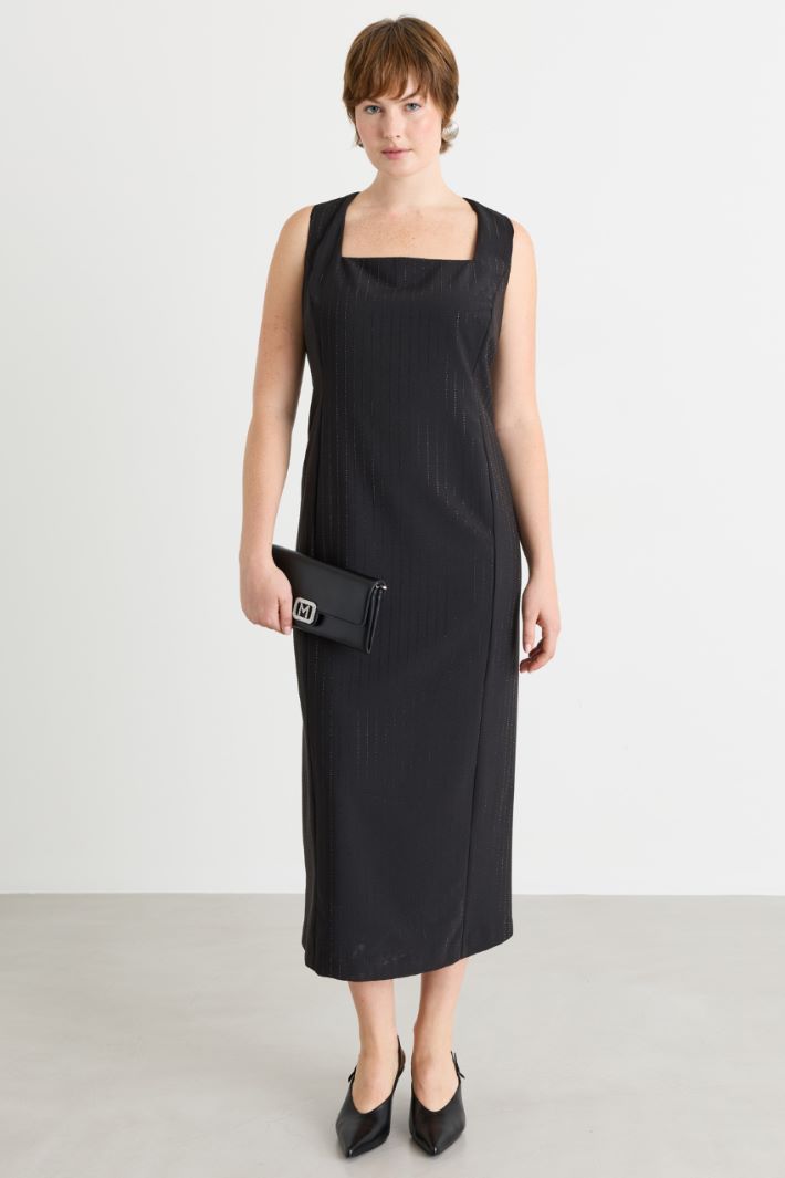 Levantine dress with rhinestones - BLACK - Intrend