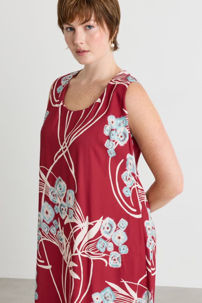 Bedrucktes Cady-Kleid - ROT - Intrend - 3