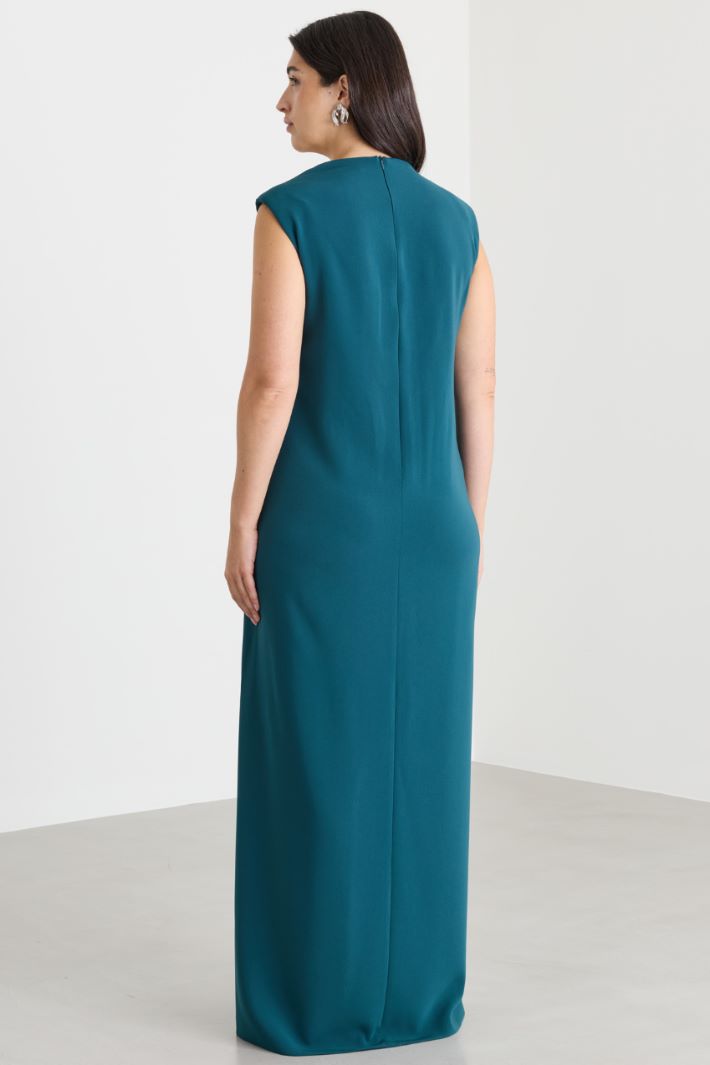 Cady dress with a sculpted neckline - GREEN - Intrend - 4