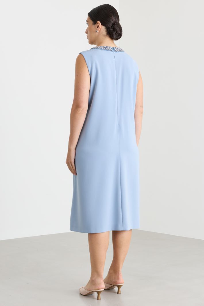 Cady midi dress with rhinestones - LIGHT BLUE - Intrend - 4