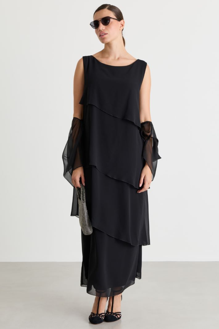 Georgette dress - BLACK - Intrend