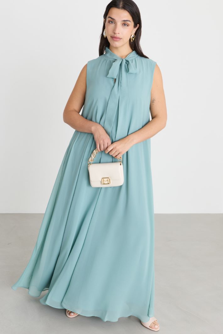 Chiffon dress - GREEN - Intrend - 2