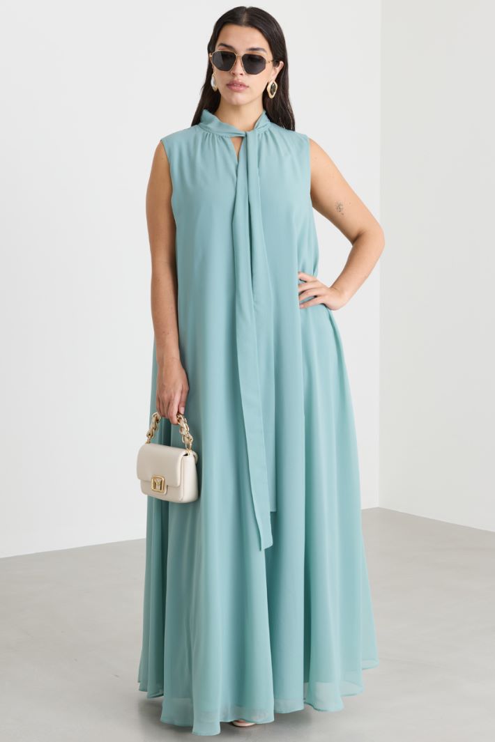 Chiffon dress - GREEN - Intrend