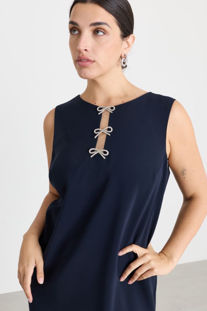 Rhinestone cady dress - BLUE - Intrend - 3