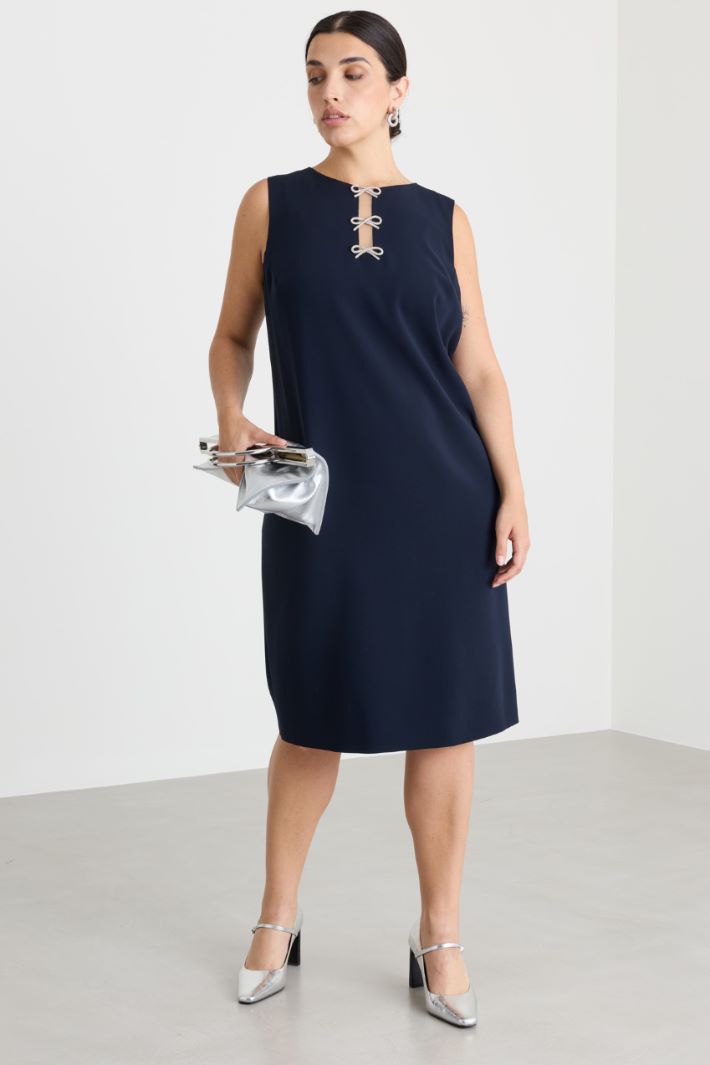 Rhinestone cady dress - BLUE - Intrend