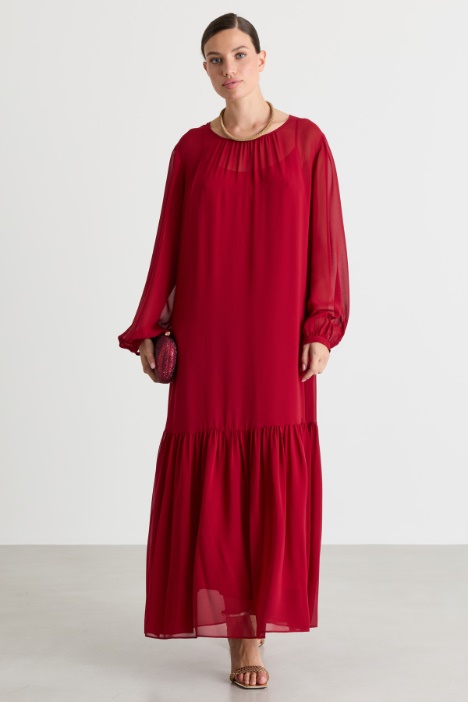 Long georgette dress - Intrend