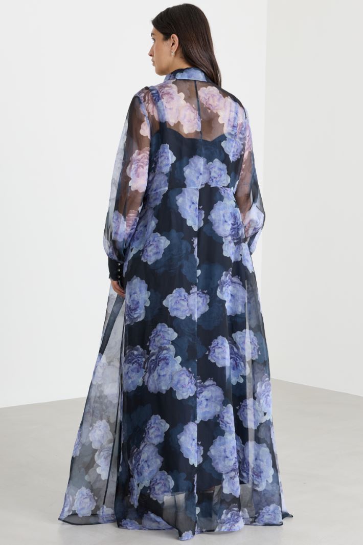 Abito chemisier in organza - BLU - Intrend - 4