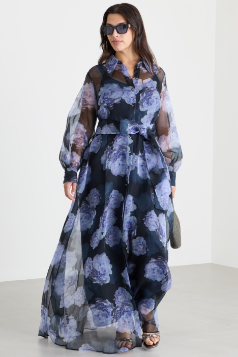Abito chemisier in organza - Intrend