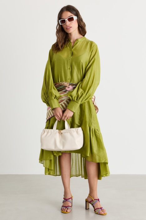 Voile shirt dress with a flounce - Intrend