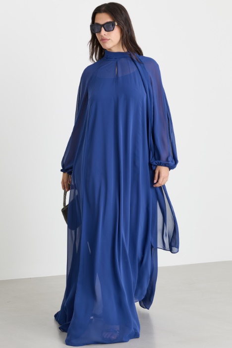 Long crepe georgette dress - Intrend